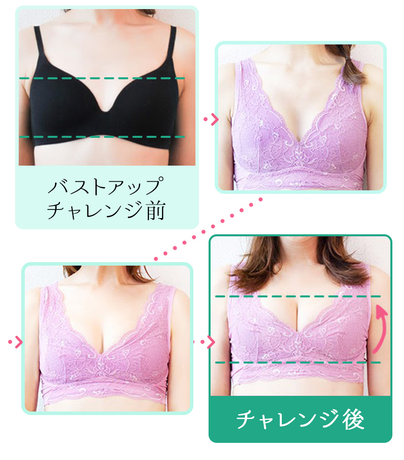 バストチャレンジ前、チャレンジ後